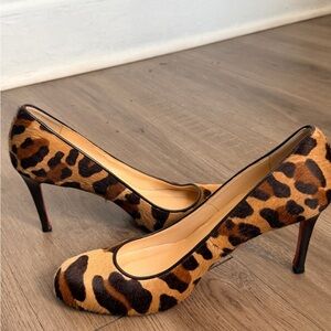 Christian Louboutin Leopard Pony Hair Pumps – Red Sole – Size 38.5
